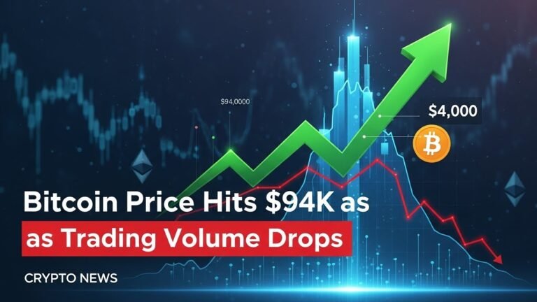 Bitcoin Price Hits $94K as Trading Volume Drops Crypto News