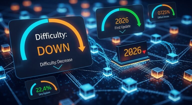 Bitcoin mining difficulty drops in 2026