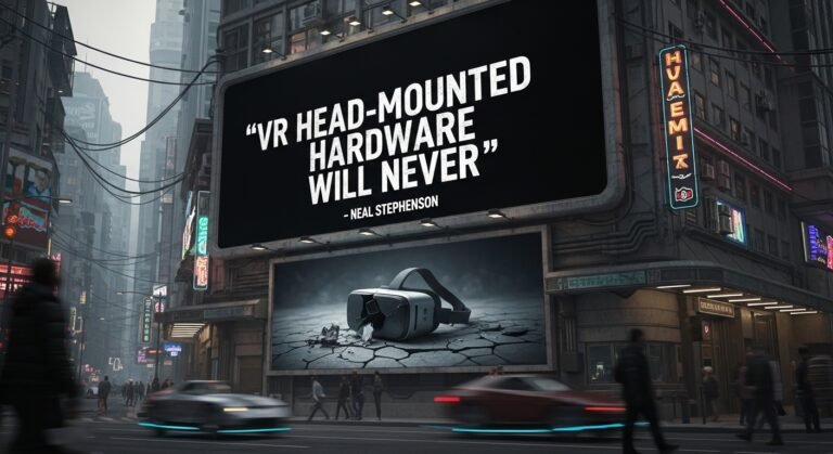 Neal Stephenson Says VR Head-Mounted Hardware Will Never Happen